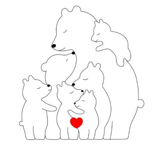 Wooden Bears Family Puzzle