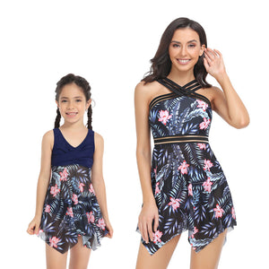 Halter Floral One-piece Mommy and Me Swimsuit