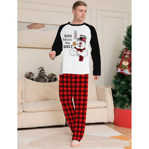 Christmas Printed Home Wear Santa Head Pattern Parent-child Wear Set