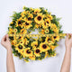 Sunflower Fireplace Door Artificial Wreath Decor