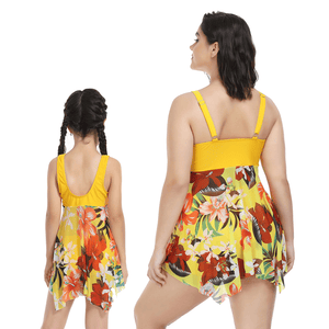 🎉Spring Sale 50% Off - Ruffle Floral Print One-Piece Mommy and Me Swimsuit