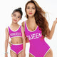 Pink Sports One-piece Mommy And Me Swimsuit