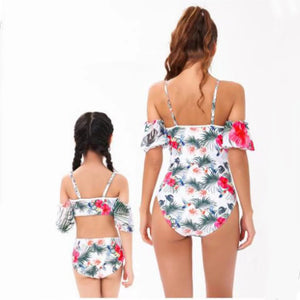 Ruffled High Waist Mommy and Me Swimsuit