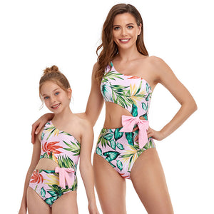 🎉Spring Sale 50% Off - Bowknot One-Piece Backless Mommy and Me Swimsuit