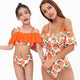 Orange Printed One-piece Mommy And Me Swimsuit