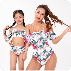 Ruffled High Waist Mommy and Me Swimsuit