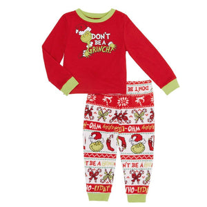 「🔥Holiday Sale - 40% Off」Christmas Grinch Cartoon Print Funny Xmas Family Matching Pajamas Sets