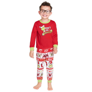 「🔥Holiday Sale - 40% Off」Christmas Grinch Cartoon Print Funny Xmas Family Matching Pajamas Sets