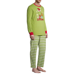 「🔥Holiday Sale - 40% Off」Christmas Grinch Cartoon Print Funny Xmas Family Matching Pajamas Sets