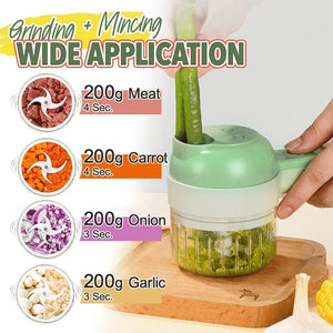 🎁Hot Sale-4 in 1 Electric Vegetable Chopper Cutter Slicer