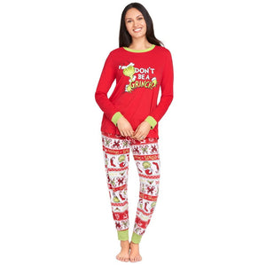 「🔥Holiday Sale - 40% Off」Christmas Grinch Cartoon Print Funny Xmas Family Matching Pajamas Sets