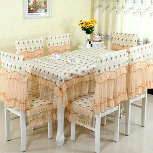 Table Cloth Lace Embroidery Dining Chairs Cover