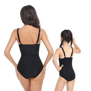 🎉Spring Sale 50% Off - Halter Floral Transparent One-Piece Mommy and Me Swimsuit