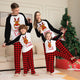 Deer Letter Lattice Printing Christmas Family Pajamas Set