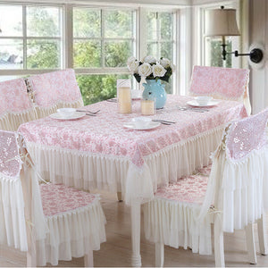 Table Cloth Lace Embroidery Dining Chairs Cover