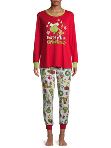 「🔥Holiday Sale - 40% Off」Christmas Grinch Cartoon Print Funny Xmas Family Matching Pajamas Sets