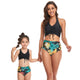 🎉Spring Sale 50% Off - Halter Drawstring Top & Floral Bottom Mommy and Me Swimsuit