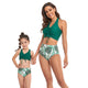 🎉Spring Sale 50% Off - Halter Drawstring Top & Floral Bottom Mommy and Me Swimsuit