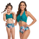 🎉Spring Sale 50% Off - Halter Drawstring Top & Floral Bottom Mommy and Me Swimsuit