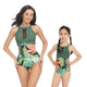 🎉Spring Sale 50% Off - Mother Daughter Swimsuits One-Piece Halter Floral Transparent Swimsuit