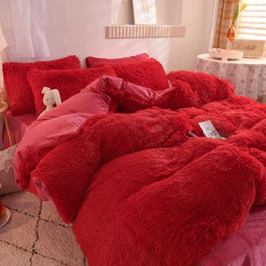 Colorful Fluffy Bedding Set