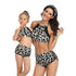 🎉Spring Sale 50% Off - Halter Leopard Top & Floral Bottom Mommy and Me Swimsuit