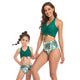 🎉Spring Sale 50% Off - Halter Drawstring Top & Floral Bottom Mommy and Me Swimsuit