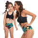 🎉Spring Sale 50% Off - Halter Drawstring Top & Floral Bottom Mommy and Me Swimsuit