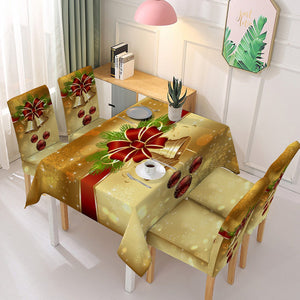 2024 New Christmas Tablecloth Chair Cover set