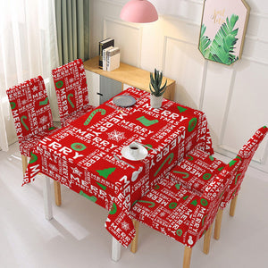 2024 New Christmas Tablecloth Chair Cover set