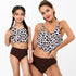 Tan Patterned Bikini Mommy And Me Swimsuit