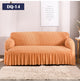 Solid Color Elastic Sofa Cover with Skirt